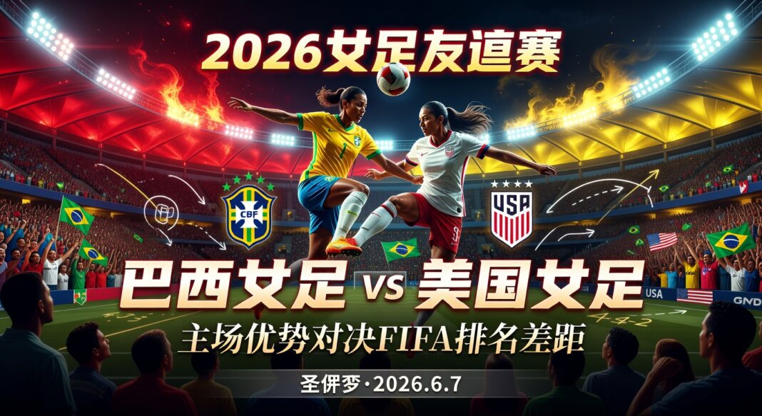 2026年女足国际友谊赛巴西女足对美国女足预测分析:圣保罗主场优势与国际足联排名碰撞
